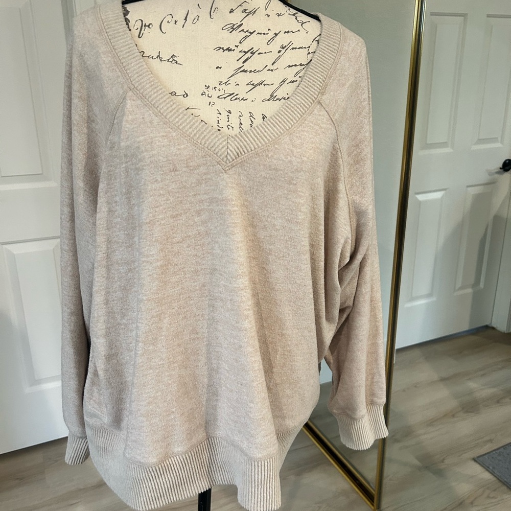 Blu Pepper Soft Beige V-Neck Sweater